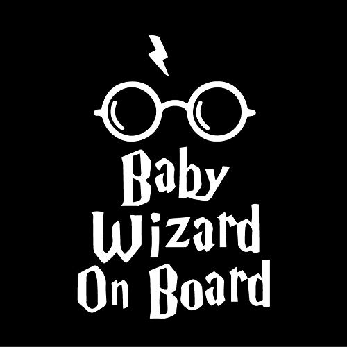 11 2X16 5CM Baby Wizard On Board Body Window Car Sticker Funny Vinyl Decal Accessories C25-0028 - Silver