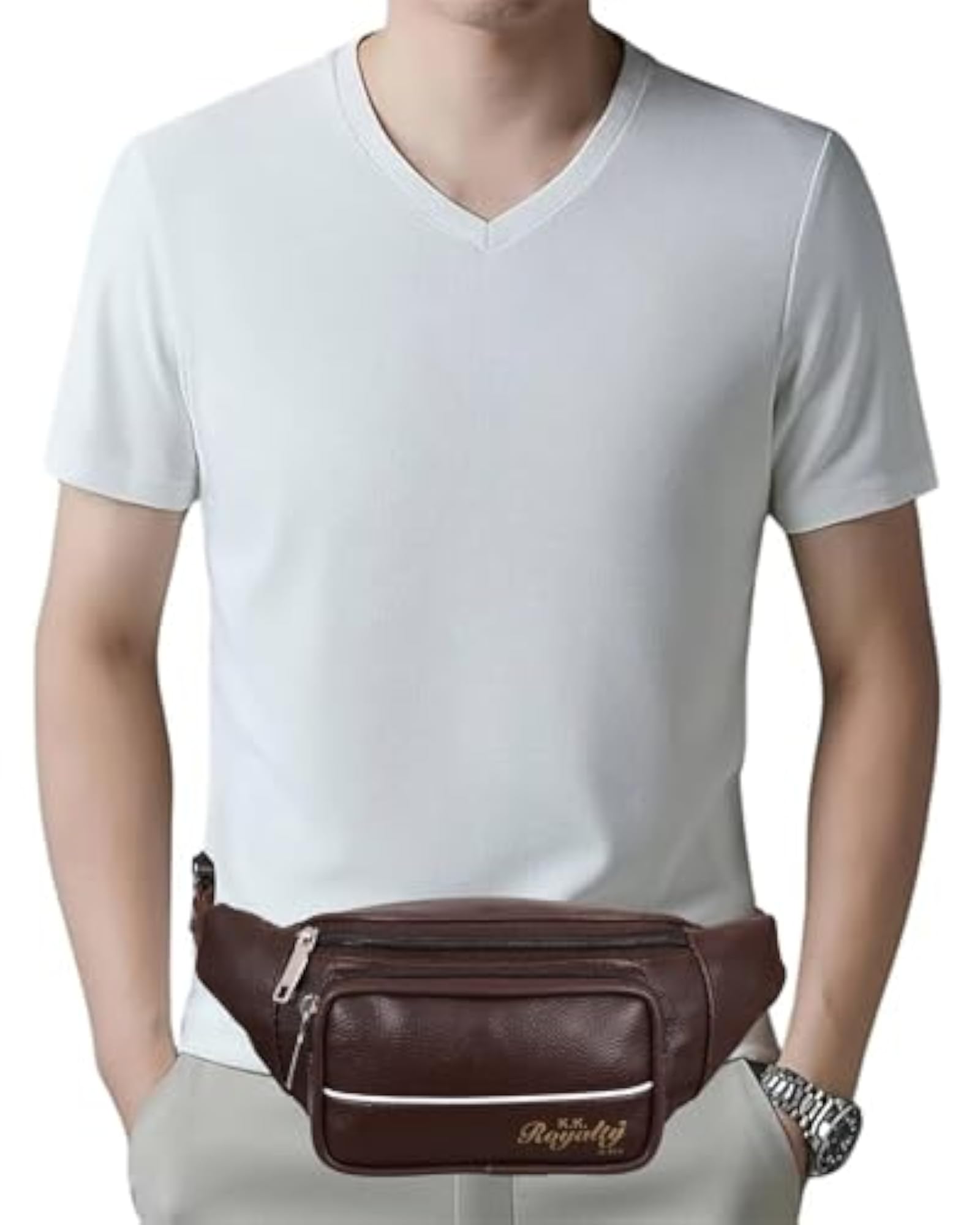Premium Leather Crossbody Sling Bag, Brown