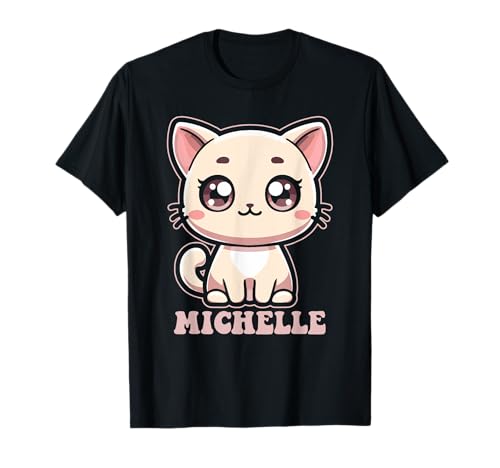 Michelle - Lindo diseño de gatito para niñas, nombre Michelle Camiseta