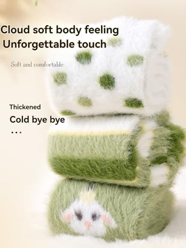 Women Fuzzy socks Winter Fluffy Warm 4-Pairs Cozy Comfy Home Sleeping Socks3