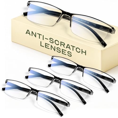 Gaoye 1.5 Executive Style Reading Glasses Men - Durable Readers with Blue Light Filtering- Comfortable Fit with TR90 Frames