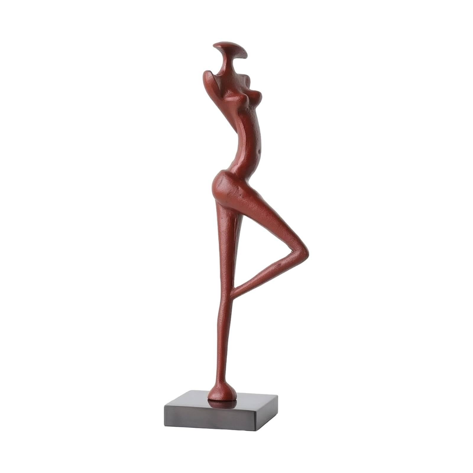 Human Figure Sculpture Minimalist Human Sculpture Artistic Abstract Ornament for Simplicity Lovers, Living Room, Home Office, Bookshelf Red Standing Figure-image-28