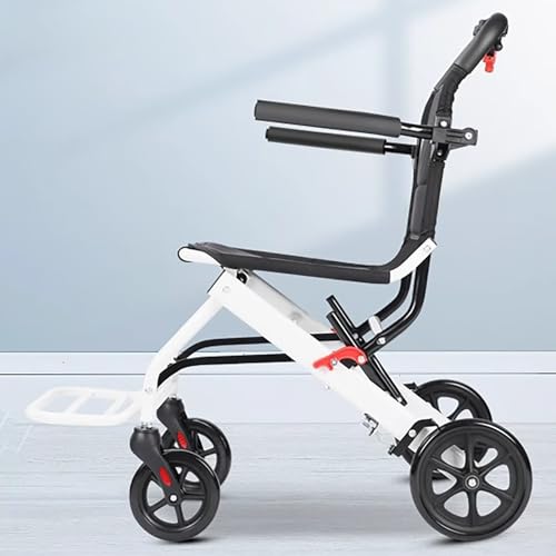 ShyHhts 高齢者用手動車いす、軽量アルミ合金製車いす、大人用折りたたみ式、屋外骨折、負傷者、搭乗用手押し車,B