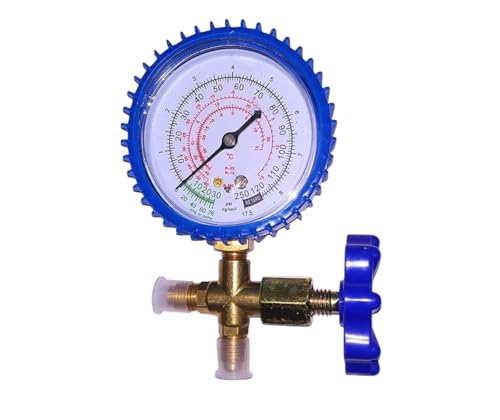 SANAVYA Household Supplies Refrigeration Tools |Single -30Psi To 250Psi Meter Manifold Digital Pressure Gauge Air Conditioner Refrigerant 410 *R22 *R12 * R134 Refrigerant Filling Device