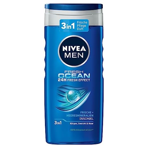 NIVEA MEN Gel de ducha Fresh Ocean 24HFresh Effect 250 ml