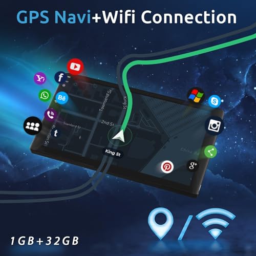 Radio de coche Android 13 para Toyota RAV4 2006-2012 con pantalla de 7" y navegación GPS 3