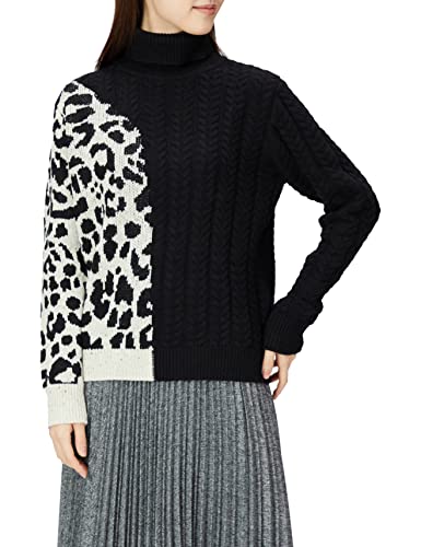 Desigual Jers_Solange Sweat-Pullover, Noir, Taille L Femme