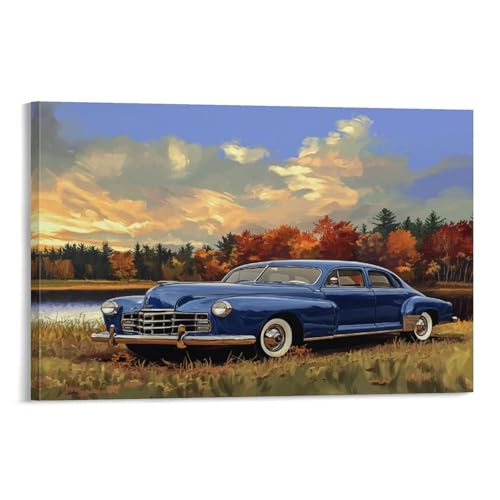 Peintures sur toile berline ancien style BXYAFEKUD déco murale premium de 50x75cm pour couloir