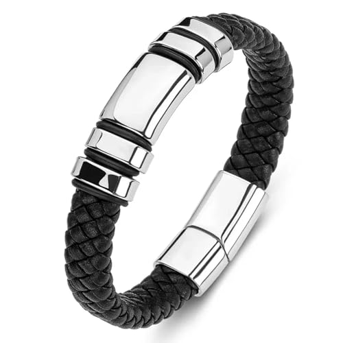 Bracelet en cuir tissé homme classique pour un style élégant au quotidien
