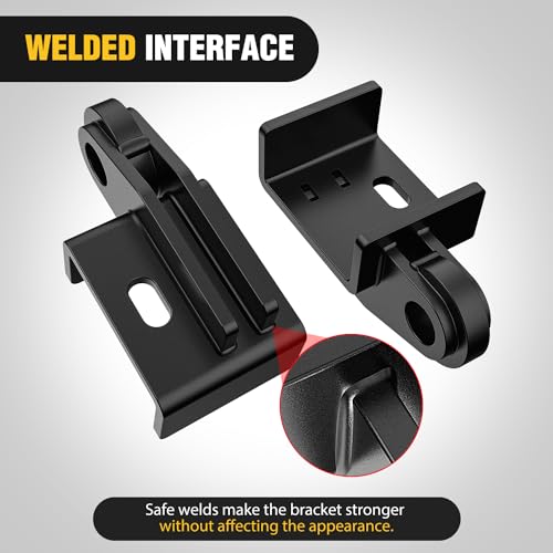 Image of Nilight 2 Pack Demon Front Tow Hook Mounting Bracket Compatible with 2009-2013 2014 2015 2016 2017 2018 2019 2020 2021 2022 2023 Toyota Tacoma (Not Include D-Ring Shackle), Bracket Replacement