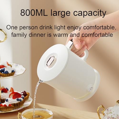 Hervidor eléctrico portátil plegable 800ml acero inox miniatura 3