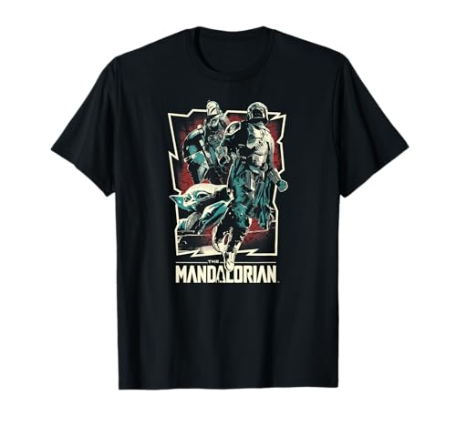 T-shirt Mandalorian Star Wars avec Grogu parfait pour un style streetwear décontracté