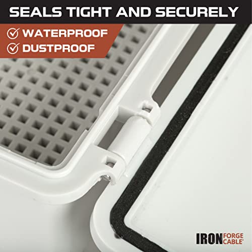 Outdoor Electrical Junction Box with Mounting Plate - 9 x 7 Inch Dustproof Waterproof Plastic Universal Durable Hinged Project Enclosure - Image 4