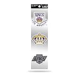 Rico Industries NHL Hockey Los Angeles Kings 3-Piece Retro Spirit Decals Retro Decal Set