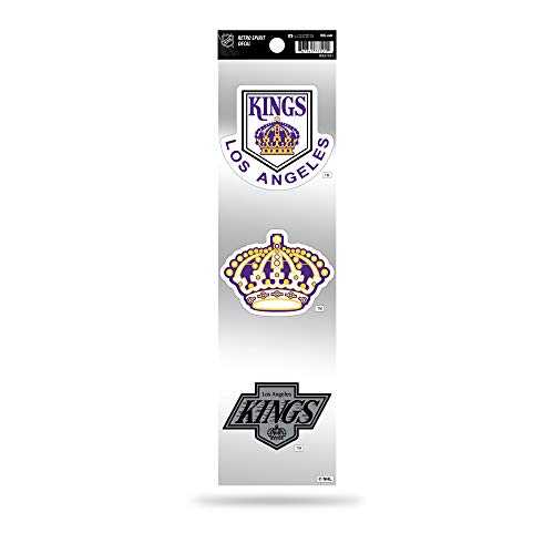 Rico Industries NHL Hockey Los Angeles Kings 3-Piece Retro Spirit Decals Retro Decal Set