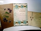  Vintage, Nostalgie. Herzlichen Glückwunsch zum Geburtstag !. Konvolut 3 x Alte, schöne Präge AK farbig, gel. 1904 u. 2 x 1907. Blumenschmuck und Goldprägung, Glückwunschkarten