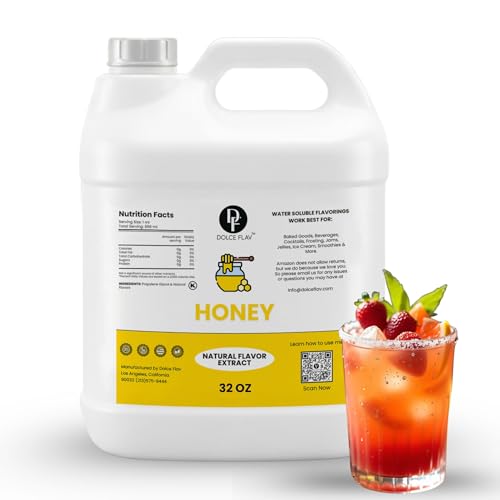 Image of Dolce Flav Natural Honey Flavoring Concentrate | Water Soluble | 32 Fl Oz