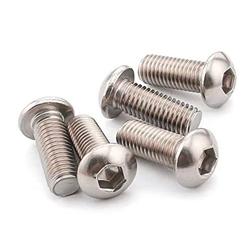 50 Pcs 1/4-20 X 1" Button Head Socket Cap Bolts Screws,304 Stainless Steel 18-8,Allen Socket Drive,Bright Finish,Fully Machine Thread (1/4-20 X 1 50Pcs) #TOP2