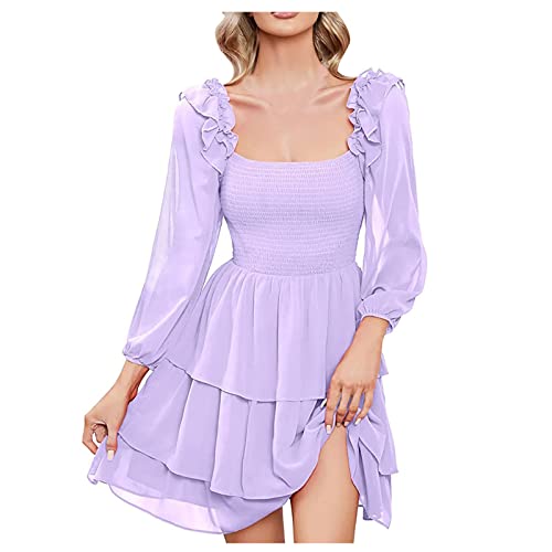 Umiquansome Abendkleid Damen Kleider Damen Ballkleider Damen Lang Festliche Kleider Für Damen Abendkleid Langarm Ballkleider Damen Lang AB794 Helles...
