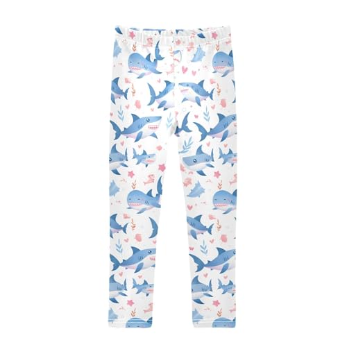 Sharks Camouflage Kids Girl's Cotton Pants Stretch High Waisted Lounge Pants Sports