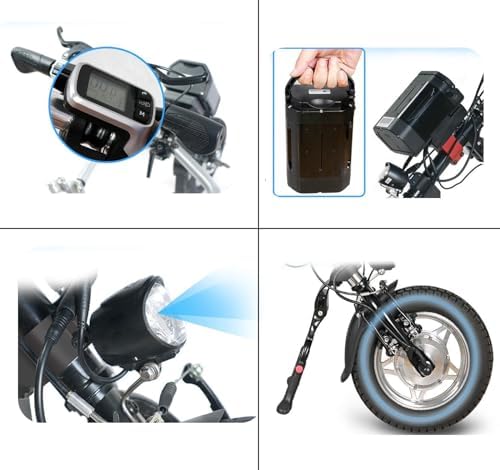 Accesorio eléctrico para silla de ruedas, motor de 250 W con alcance de 40 km, 3 ajustes de velocidad, incluye altavoz y luz LED para una mayor movilidad