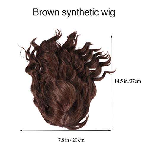 PIXNOR Perucas Onduladas Curtas Perucas Sintéticas Na Altura Dos Ombros Perucas Air Bang Com Tampa R