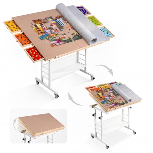 Tektalk 2000 Piece Foldable Jigsaw Puzzle Table with Angle & Height Adjustment