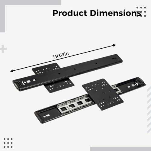 Juego de herrajes para puerta de 2 bolsillos de 19.7 pulgadas, deslizamiento oculto giratorio para puerta, riel plegable insertado para gabinete, rieles de puerta corredera para gabinete de TV miniatura 3