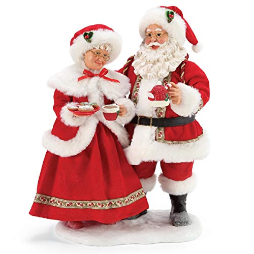 Department 56 Possible Dreams Santa Christmas Traditions Mrs. Claus Cocoa and Cookies Figurine, 11 Inch, Multicolor,6005278