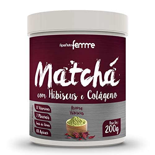 Matchá Solúvel Apisnutri Sabor Hibiscus 200g