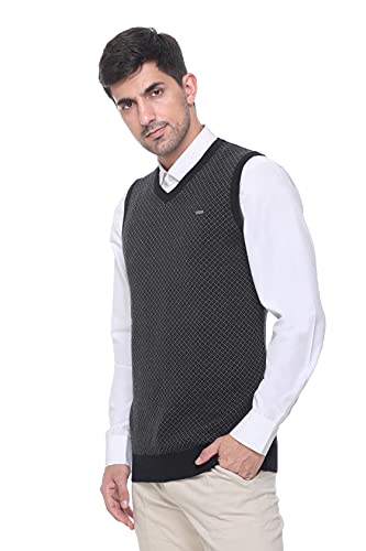 Image of GODFREY Woolen V Neck Sleeveless Half Sweater for Man Winter