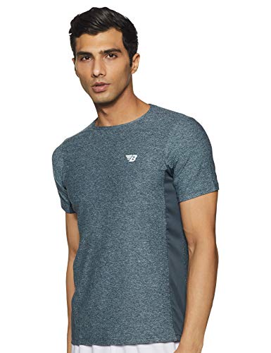Image of Polyester B-091 Cricket Mens Round Neck Tee, Small (Grey)