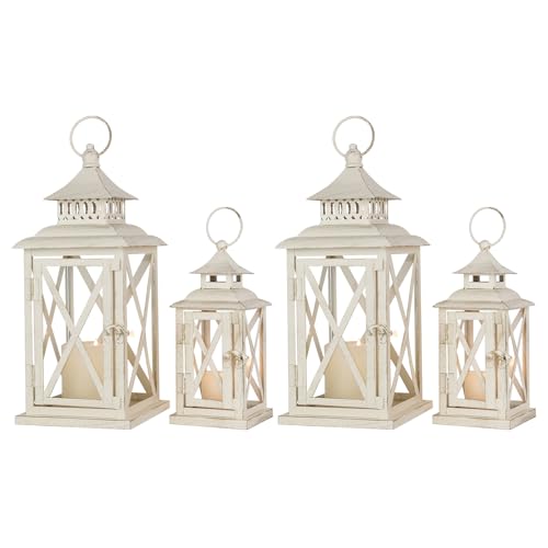 NEEDOMOLanterns Decorative Outdoor&Indoor, Metal Lantern Decor with LED Candle, Lantern Decor for Porch, Patio, Garden, Balcony, Wedding, Christmas Decorations - Image 9