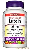 Webber Naturals Lutein 25 mg With Zeaxanthin 5 mg For Eye Health 140 Softgels