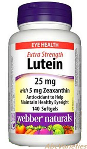 Webber Naturals Lutein 25 mg With Zeaxanthin 5 mg For Eye Health 140 Softgels Webber Naturals Lutein 25 mg With Zeaxanthin 5 mg For Eye Health 140 Softgels