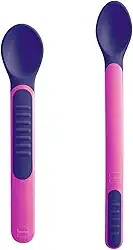 MAM Baby 2 Colheres Termossensíveis para Crianças 6+ Meses, Rosa