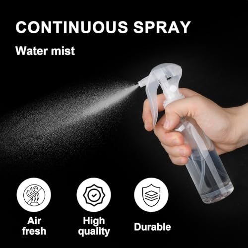 2 Pcs Small Spray Bottles 3.5oz/100ml Mist Continuous Spray Bottle for Essential Oils Water Squirt Reusable Liquid Container Mini Mister Spray Bottles with 2 Pcs Funnels and 16 Pcs Labels3