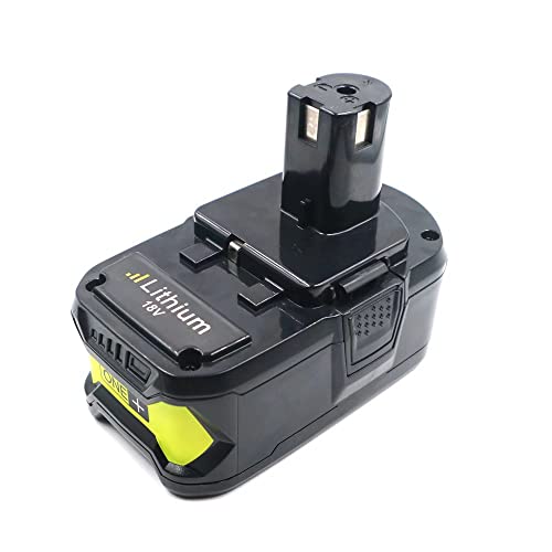 Compatible avec Ryobi 18Volt Batteries Lithium ION 6.0Ah 6000mAh Battery Parfaitement de Rechange 18V Perceuses sans Fil Tronçonneuses Scies alternatives Outils électriques