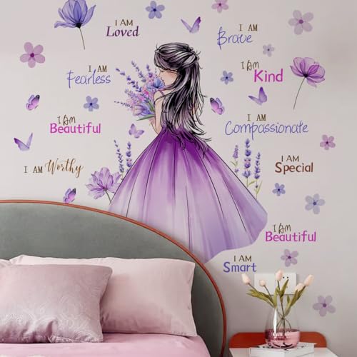 Vinilo Decorativo Flores y Mariposa para Pared miniatura 2