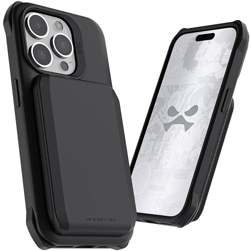 Ghostek Exec iPhone 15 Pro Wallet Case, Compatible with MagSafe Accessories, Detachable Magnetic Credit Card Holder