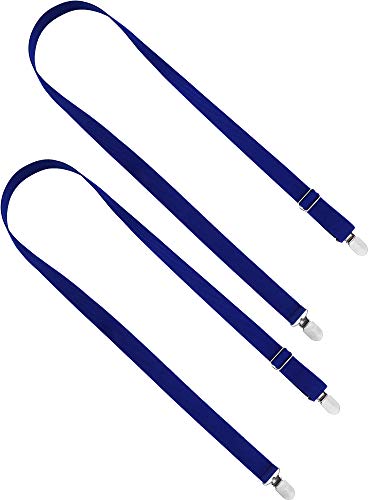 Satinior Mitten Clips Fully Adjustable (23.6-47.2 Inch) Glove Clips Elastic Gloves Clip for Kids (Royal Blue)