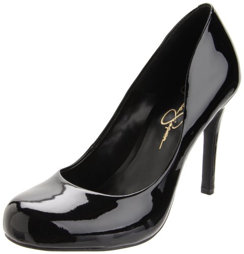 Jessica Simpson Women's Calie Pump,Black Patent,8 M US