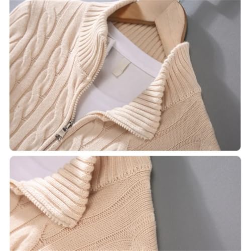 Men's Stand Collar Half-Zip Sweater – Thickened Knit Pullover, High Street Fashion3