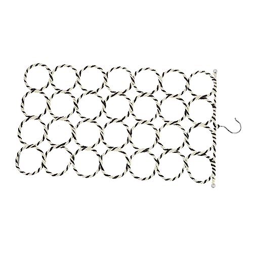 TOPPERFUN Scarves Display Stand Paper Rattan Hanger Scarf Rack Holding Ring Random Color