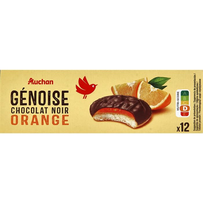 AUCHAN Biscuits génoises de chocolat...