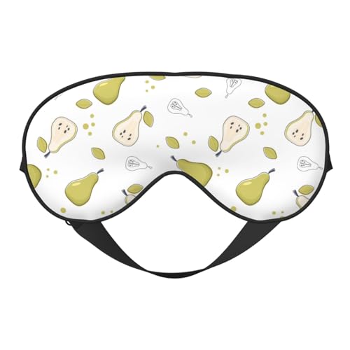 Antifaz para dormir para mujeres y hombres, bonita pera natural, hebilla ajustable, máscara de viaje para dormir, máscara de dormir, máscara de dormir suave para mujeres y hombres, divertidas vendas
