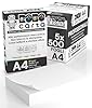 Carta A4 Economica per Stampante, 5 Risme da 500 Fogli - 2500 Totali, RoboCarta da 80gr per Ufficio, Fotocopie, Multiuso