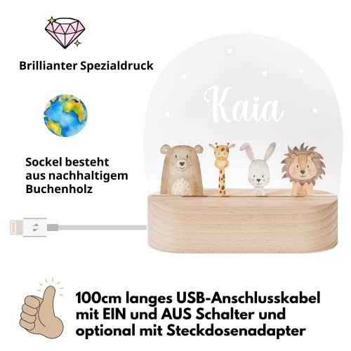 wunderwunsch - Personalisiertes Nachtlicht für Babys - Individuelle Nachttischlampe für Kinder - Personalisierte… – Bild 6