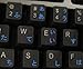 Produktbild Qwerty Keys Japanisch transparente Tastaturaufkleber mit Blauen Buchstaben - Geeignet für Jede Tastatur
