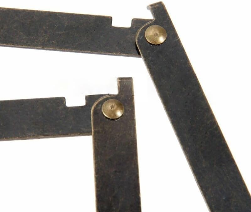 Furniture Hardware Lid Support Hinges for Jewelry Chests and Display Cabinets 2 Pack with Smooth Movement